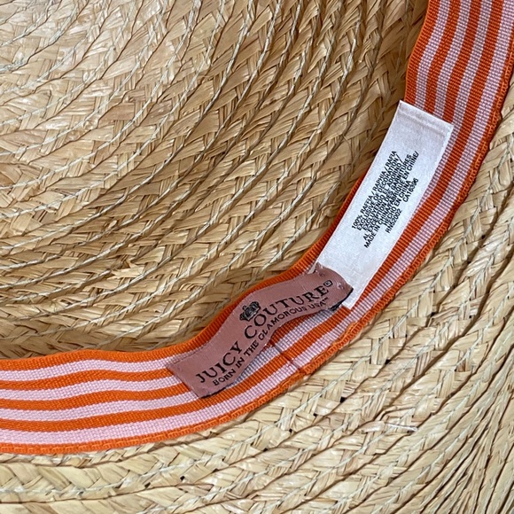 NWOT Juicy Couture Rainbow Pom Pom Raffia Beach Hat - Picture 3 of 5